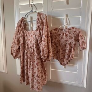 Rylee & Crew Mom and Baby Matching Dress and Onesie set